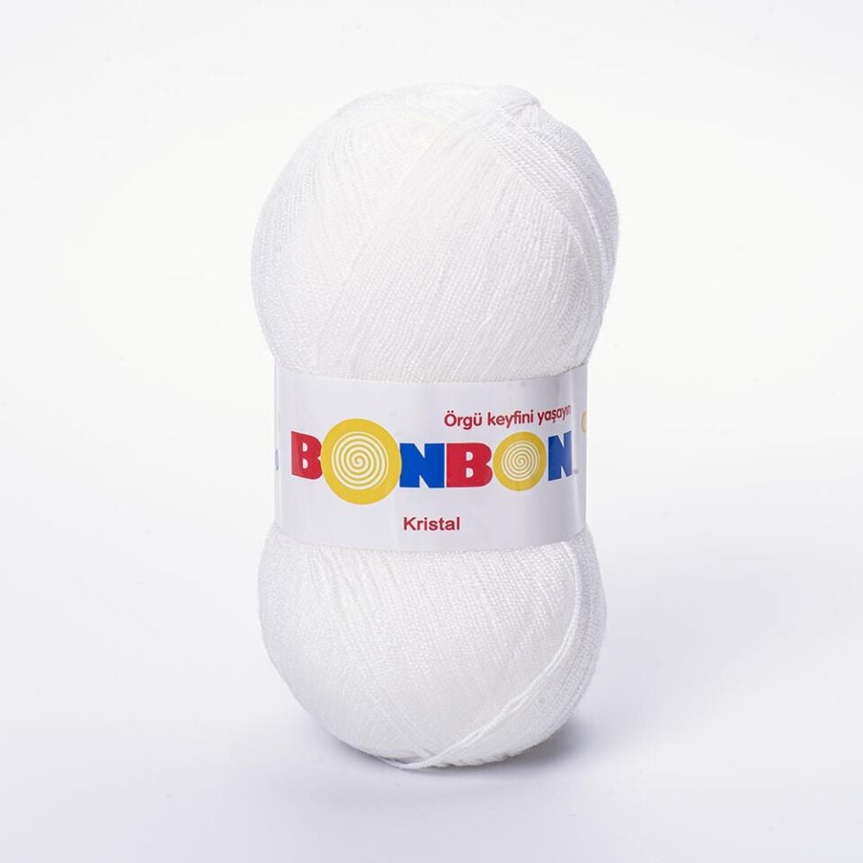 NAKO BONBON KRİSTAL - EL ÖRGÜ İPİ BEYAZ - 98200