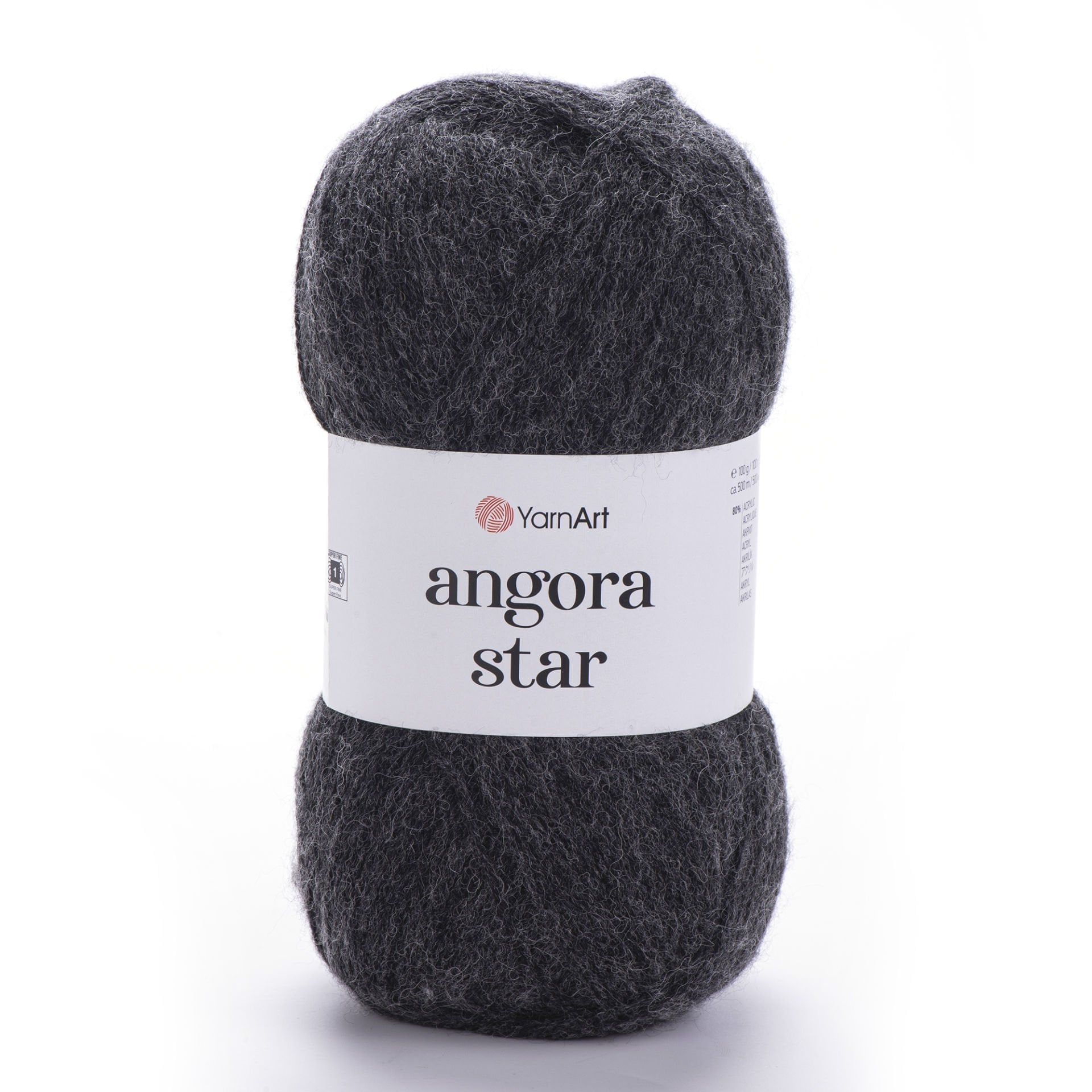 YARNART ANGORA STAR - EL ÖRGÜ İPİ KIRÇILLI KOYU GRİ - 359