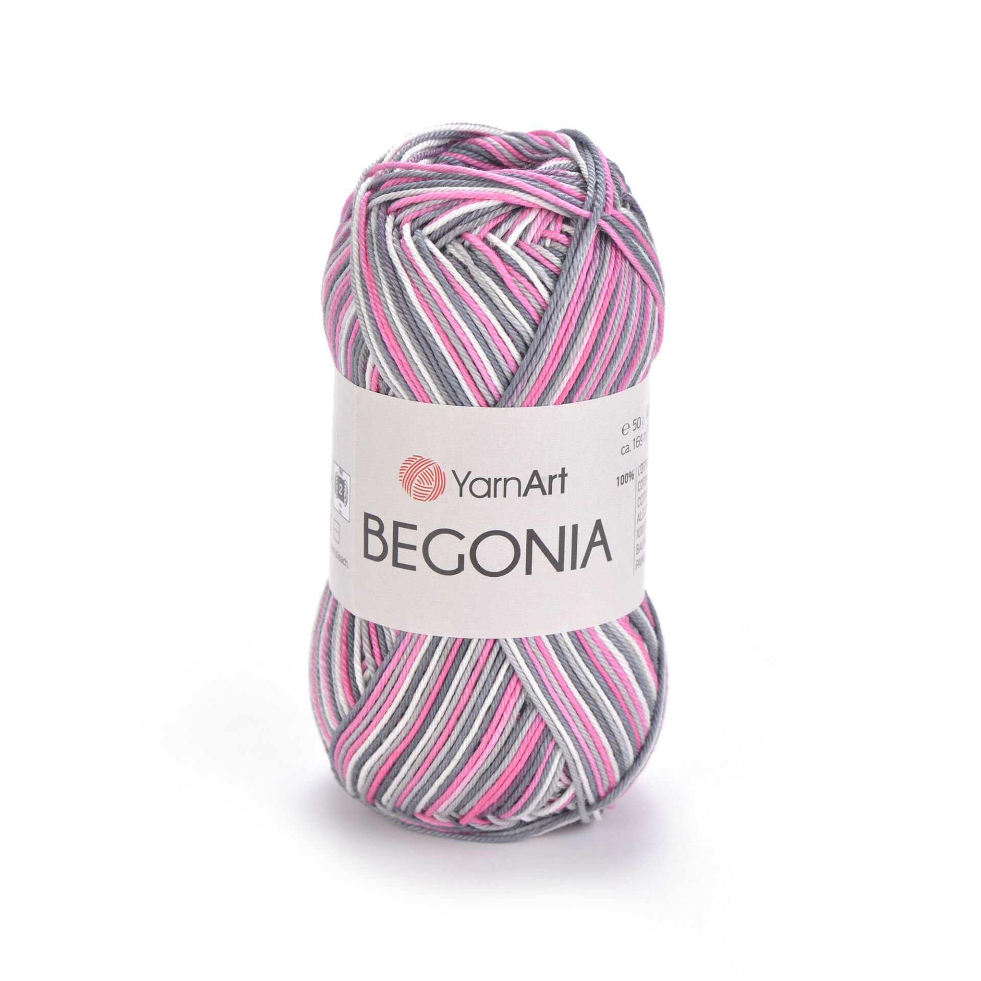 YARNART BEGONIA MELANGE - EBRULİ, MERSERİZE EL ÖRGÜ İPİ EBRULİ - 504