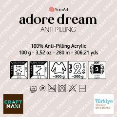 YARNART ADORE DREAM - EL ÖRGÜ İPİ EBRULİ - 1054