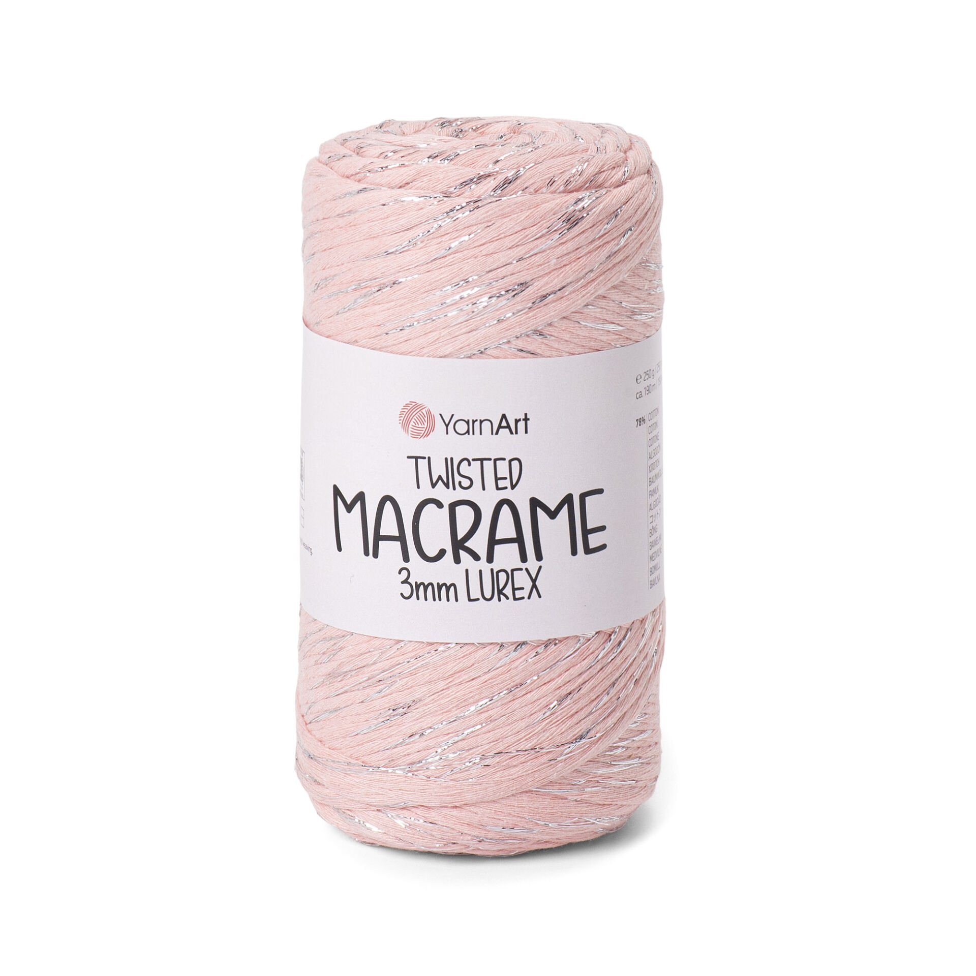 YARNART TWISTED MACRAME 3 MM LUREX - MAKROME EL ÖRGÜ İPİ YAVRUAĞZI - 767
