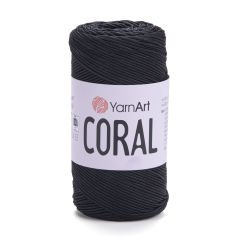 YARNART CORAL - EL ÖRGÜ İPİ SİYAH - 1902