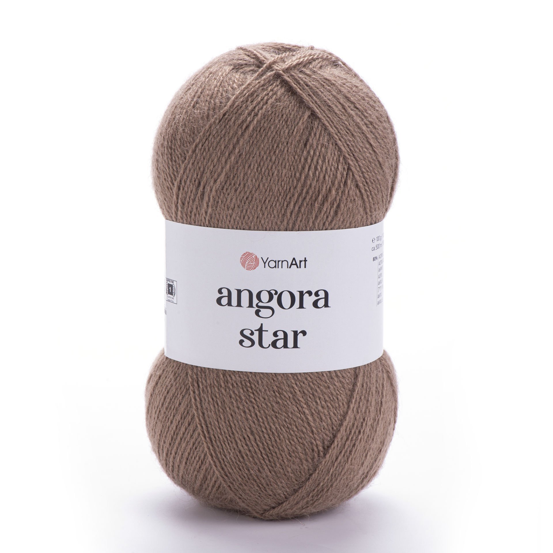 YARNART ANGORA STAR - EL ÖRGÜ İPİ AÇIK KAHVERENGİ - 514