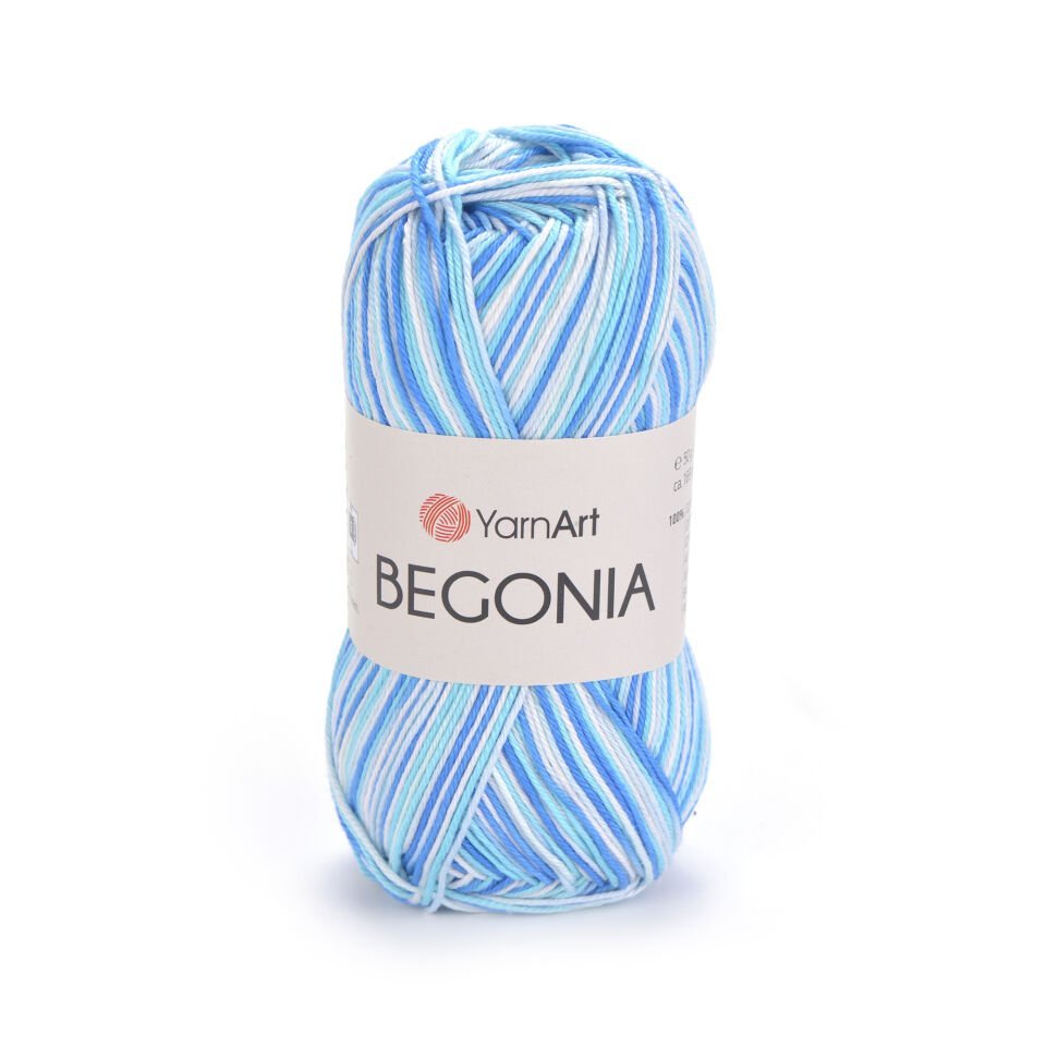 YARNART BEGONIA MELANGE - EBRULİ, MERSERİZE EL ÖRGÜ İPİ EBRULİ - 510