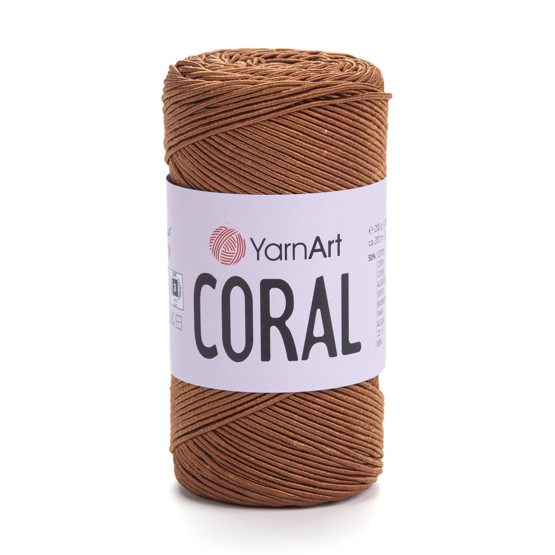 YARNART CORAL - EL ÖRGÜ İPİ KAHVERENGİ - 1904