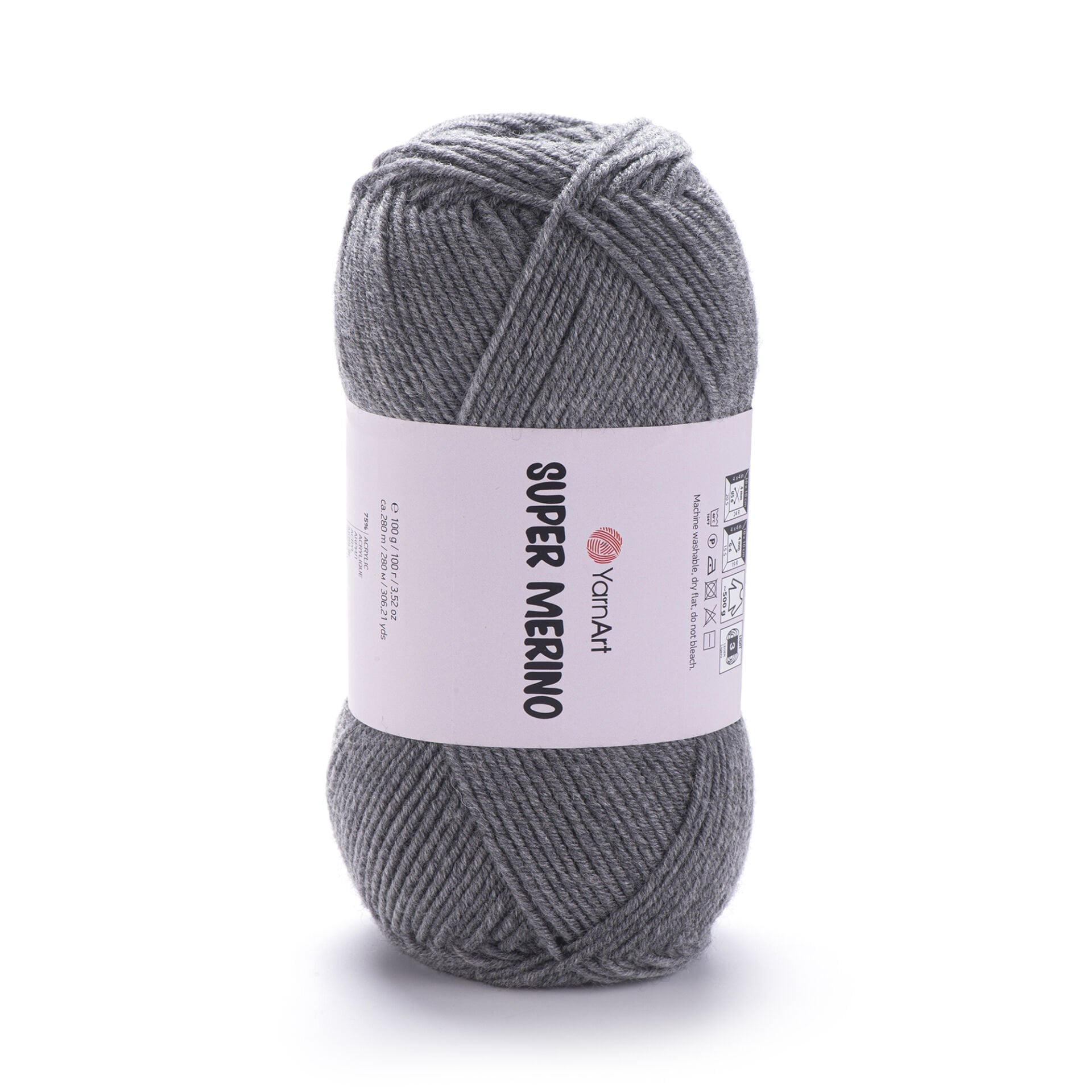 YARNART SUPER MERINO - EL ÖRGÜ İPİ GRİ - 194