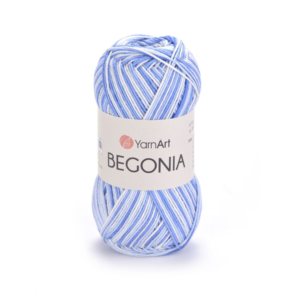 YARNART BEGONIA MELANGE - EBRULİ, MERSERİZE EL ÖRGÜ İPİ EBRULİ - 5355