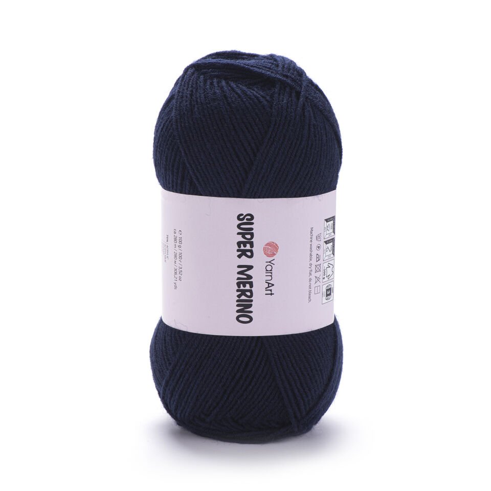 YARNART SUPER MERINO - EL ÖRGÜ İPİ LACİVERT - 148