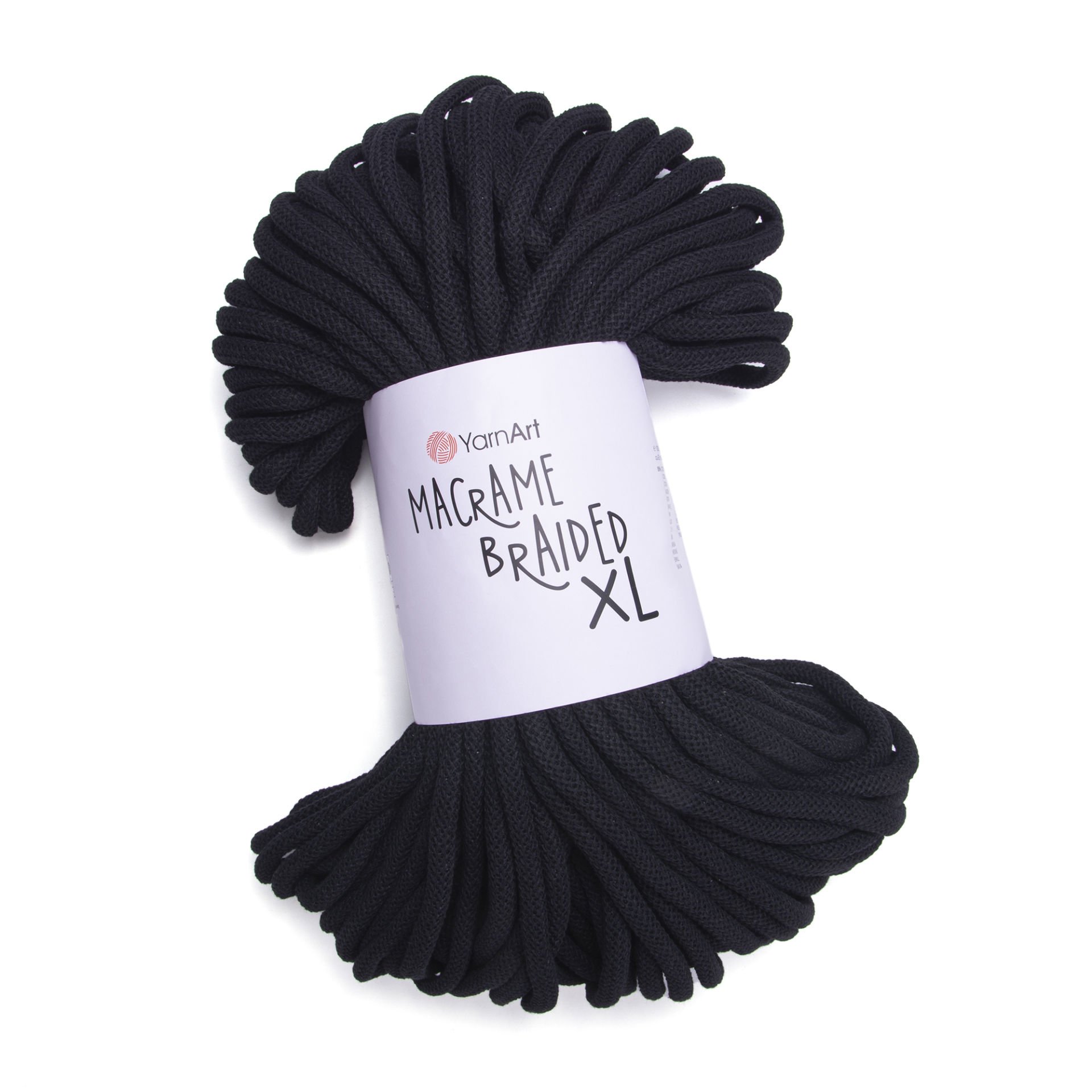 YARNART MACRAME BRAIDED XL - MAKROME İPİ SİYAH - 750