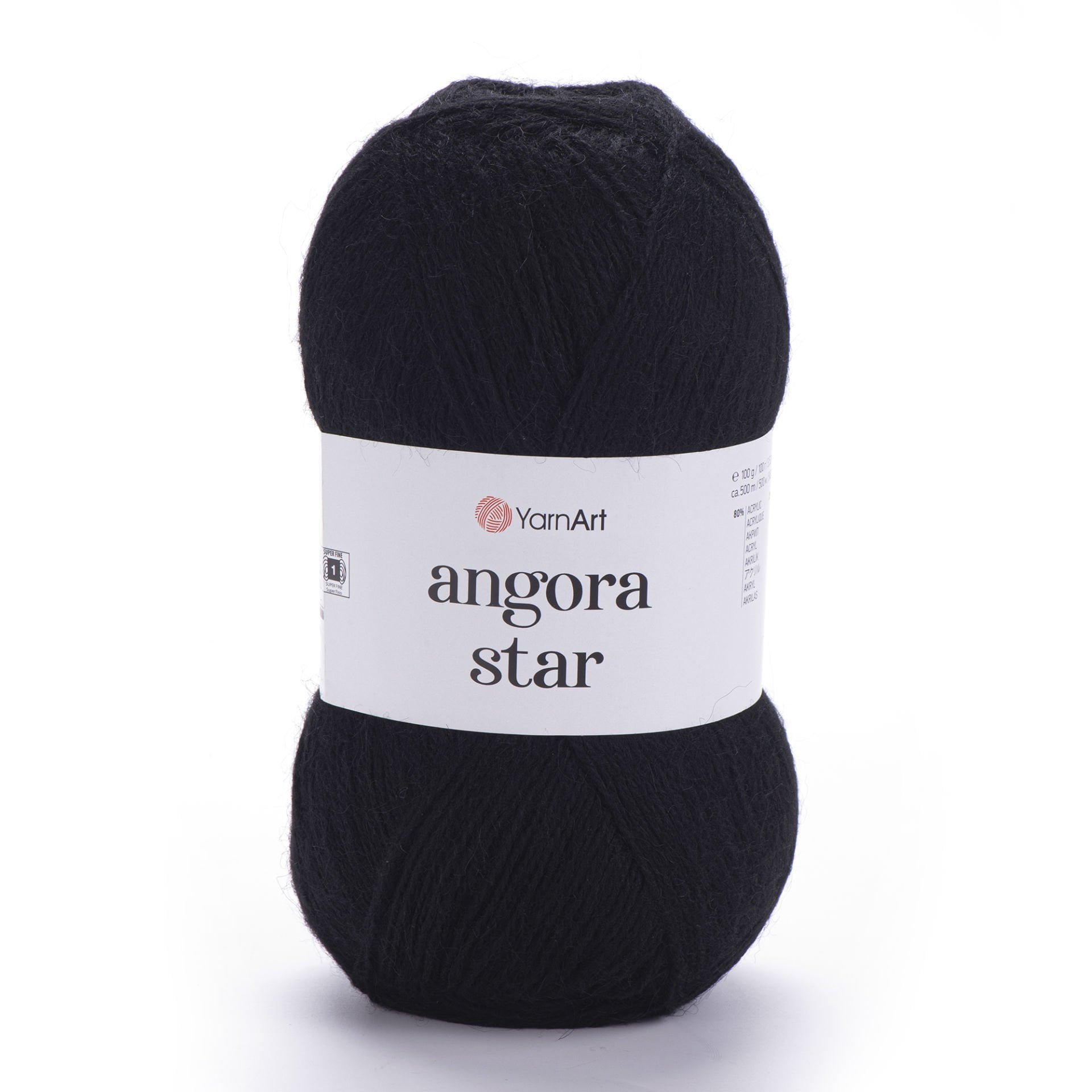 YARNART ANGORA STAR - EL ÖRGÜ İPİ SİYAH - 585