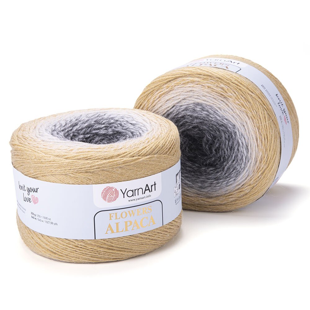 YARNART FLOWERS ALPACA - EBRULİ EL ÖRGÜ İPİ EBRULİ - 411