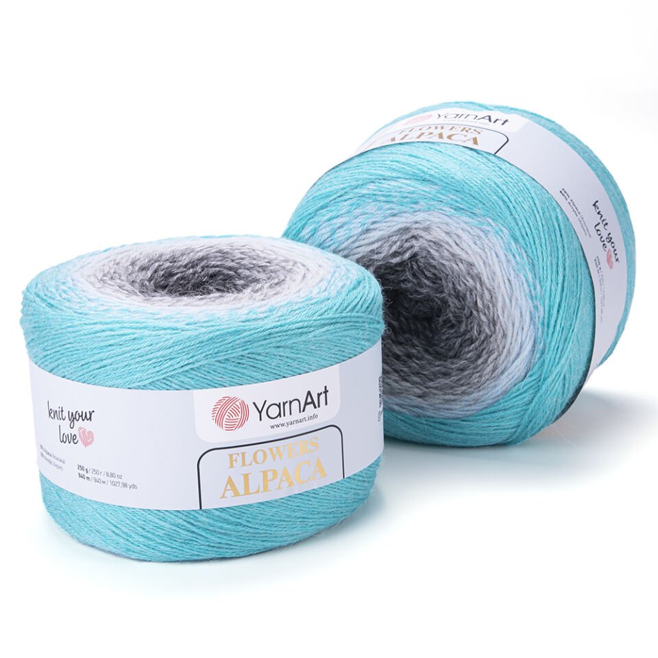 YARNART FLOWERS ALPACA - EBRULİ EL ÖRGÜ İPİ EBRULİ - 412