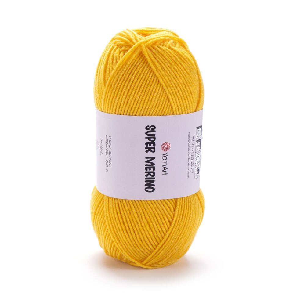 YARNART SUPER MERINO - EL ÖRGÜ İPİ KOYU SARI - 779