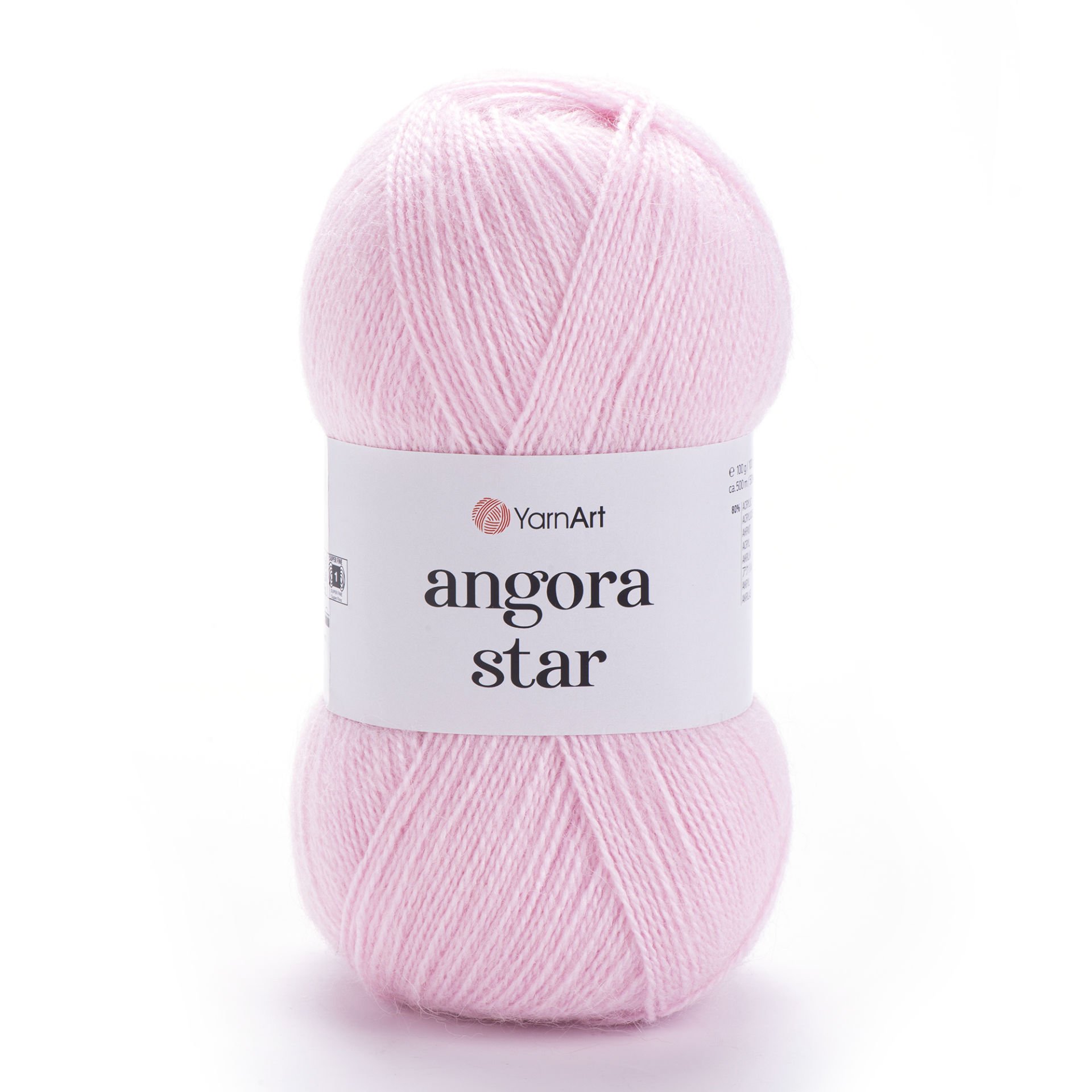 YARNART ANGORA STAR - EL ÖRGÜ İPİ AÇIK PEMBE - 649