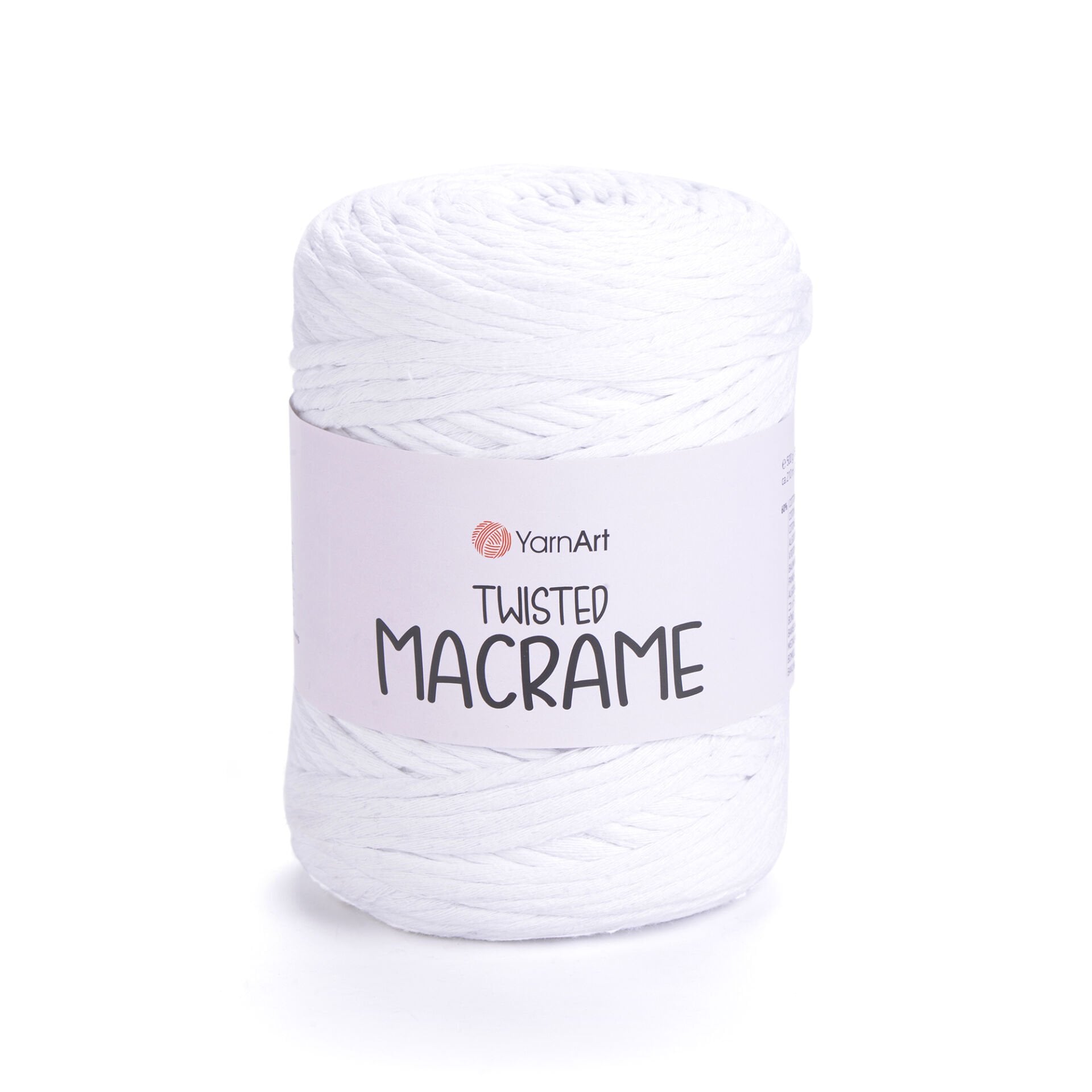 YARNART TWISTED MACRAME - MAKROME EL ÖRGÜ İPİ BEYAZ - 751