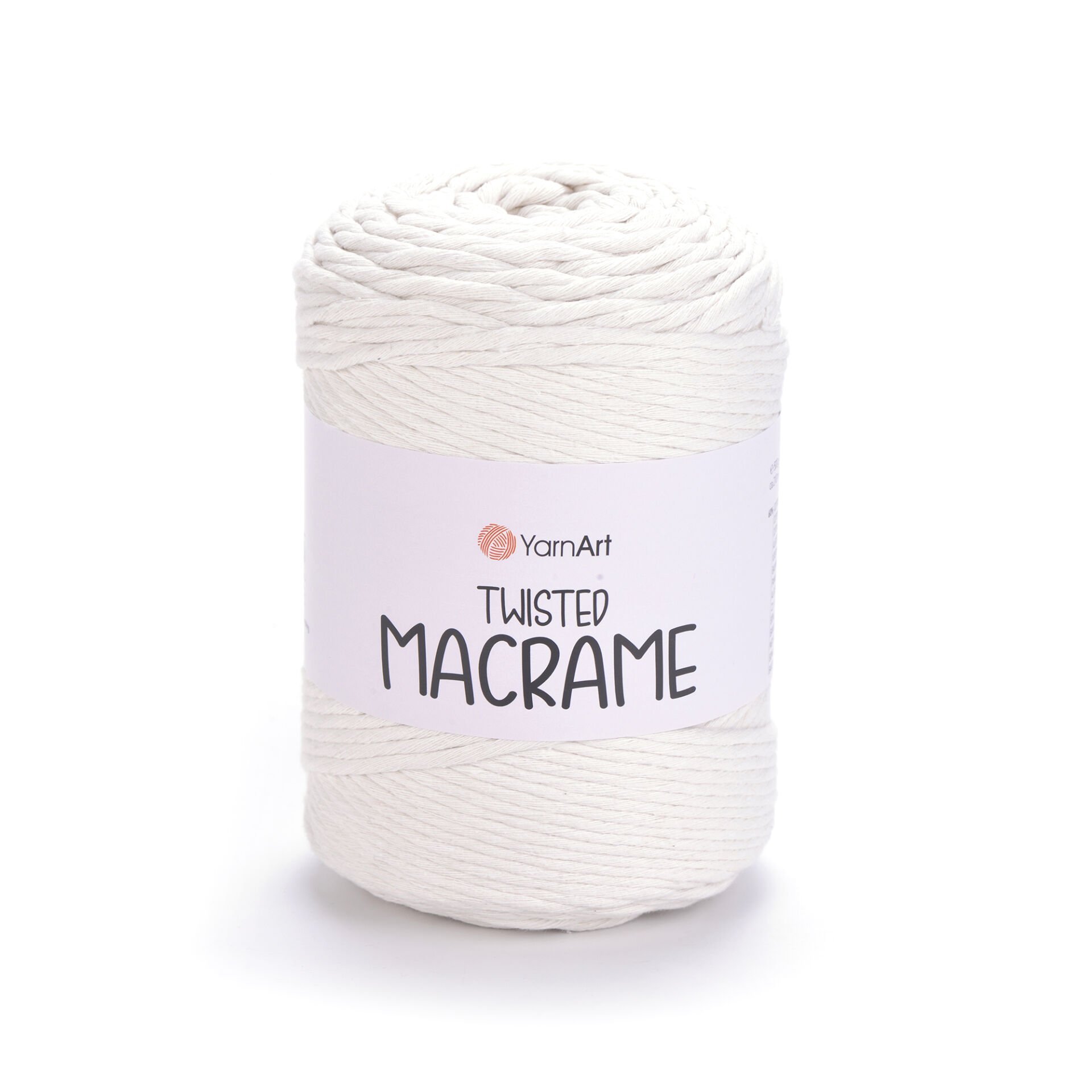 YARNART TWISTED MACRAME - MAKROME EL ÖRGÜ İPİ KIRIK BEYAZ - 752