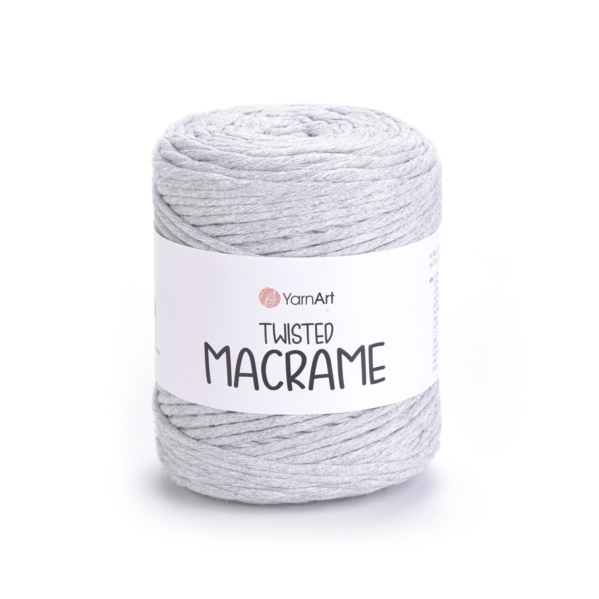 YARNART TWISTED MACRAME - MAKROME EL ÖRGÜ İPİ AÇIK GRİ - 756