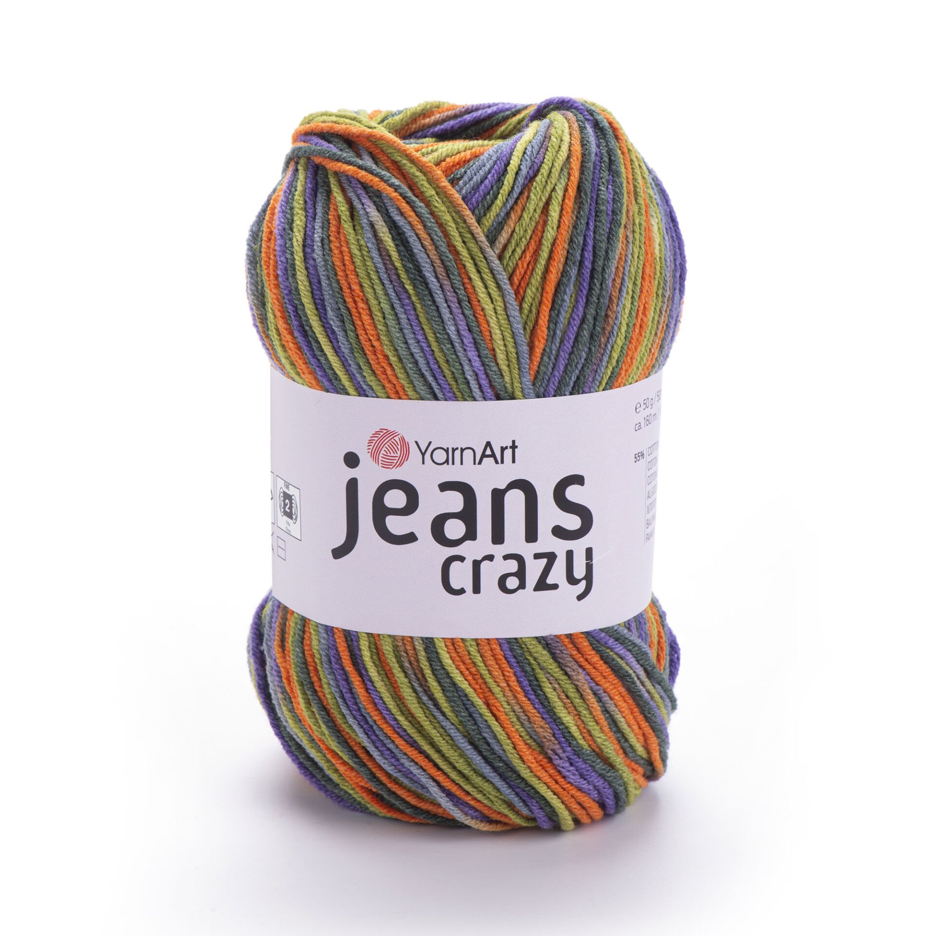 YARNART JEANS CRAZY - EBRULİ EL ÖRGÜ İPİ EBRULİ - 8213