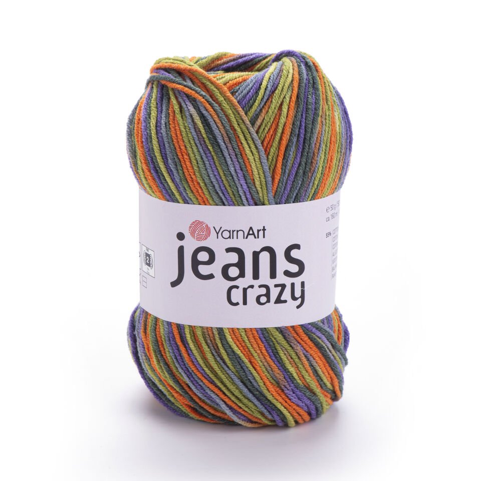 YARNART JEANS CRAZY - EBRULİ EL ÖRGÜ İPİ EBRULİ - 8213