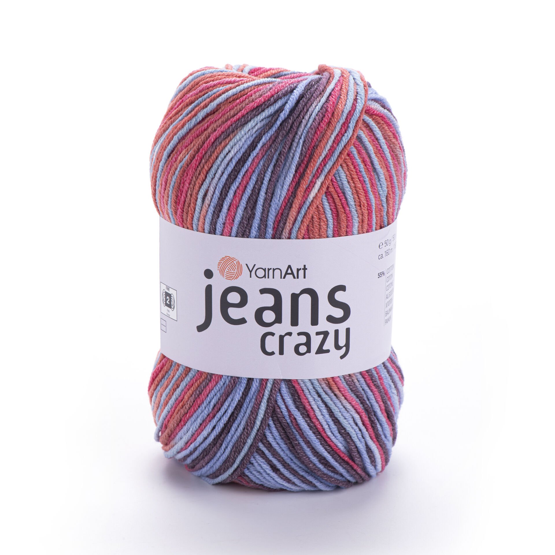 YARNART JEANS CRAZY - EBRULİ EL ÖRGÜ İPİ EBRULİ - 8214