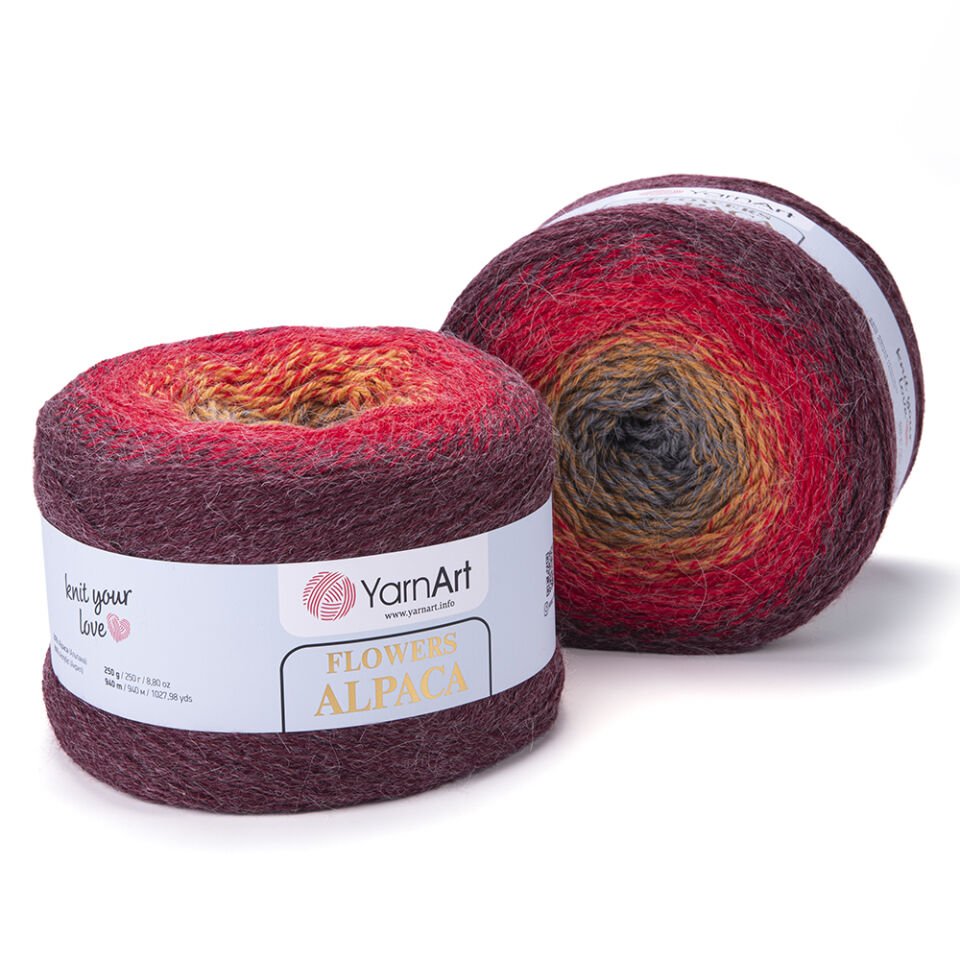 YARNART FLOWERS ALPACA - EBRULİ EL ÖRGÜ İPİ EBRULİ - 422