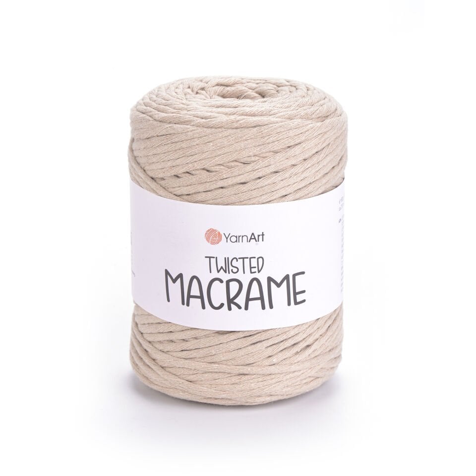 YARNART TWISTED MACRAME - MAKROME EL ÖRGÜ İPİ AÇIK KAHVERENGİ - 768