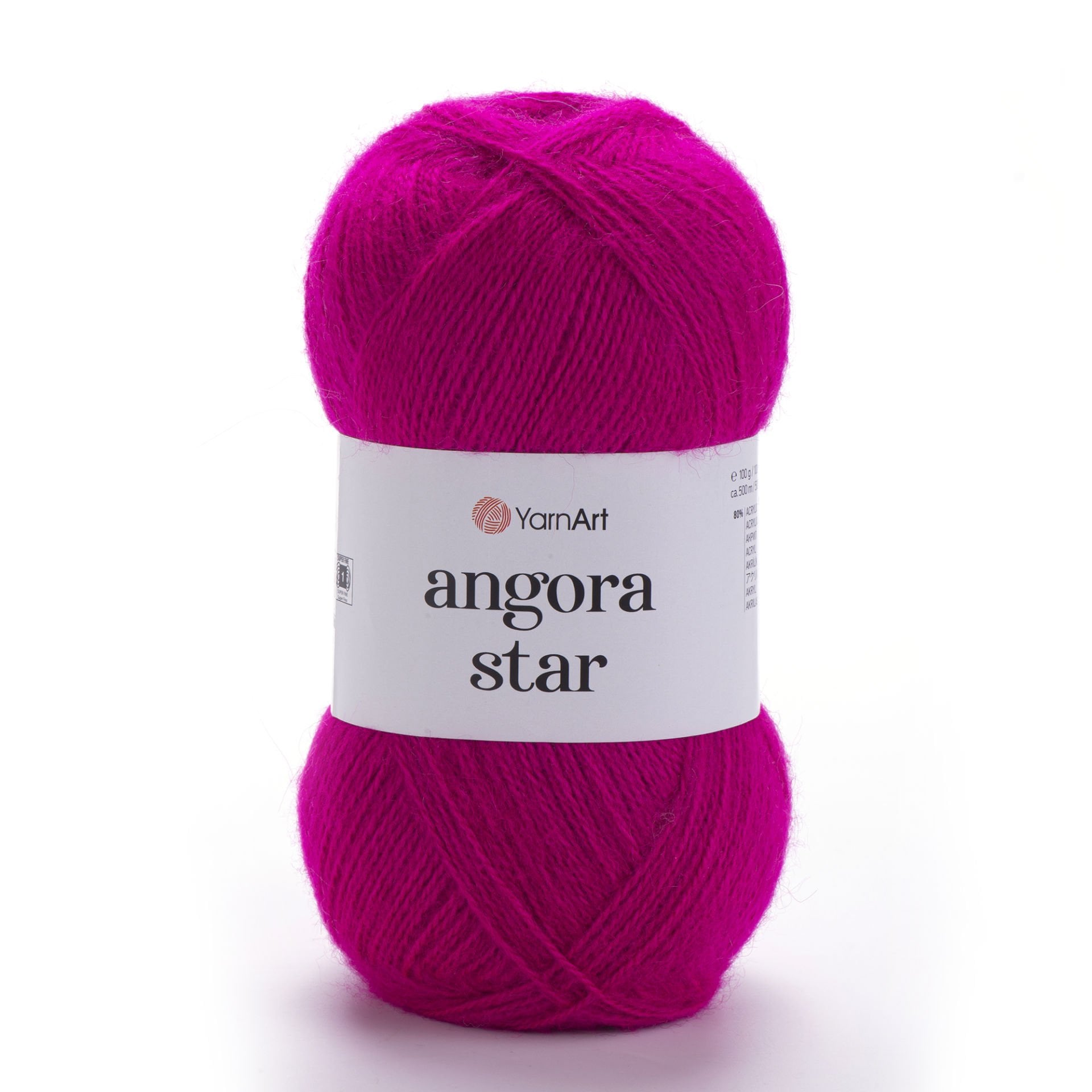 YARNART ANGORA STAR - EL ÖRGÜ İPİ FUŞYA - 8041