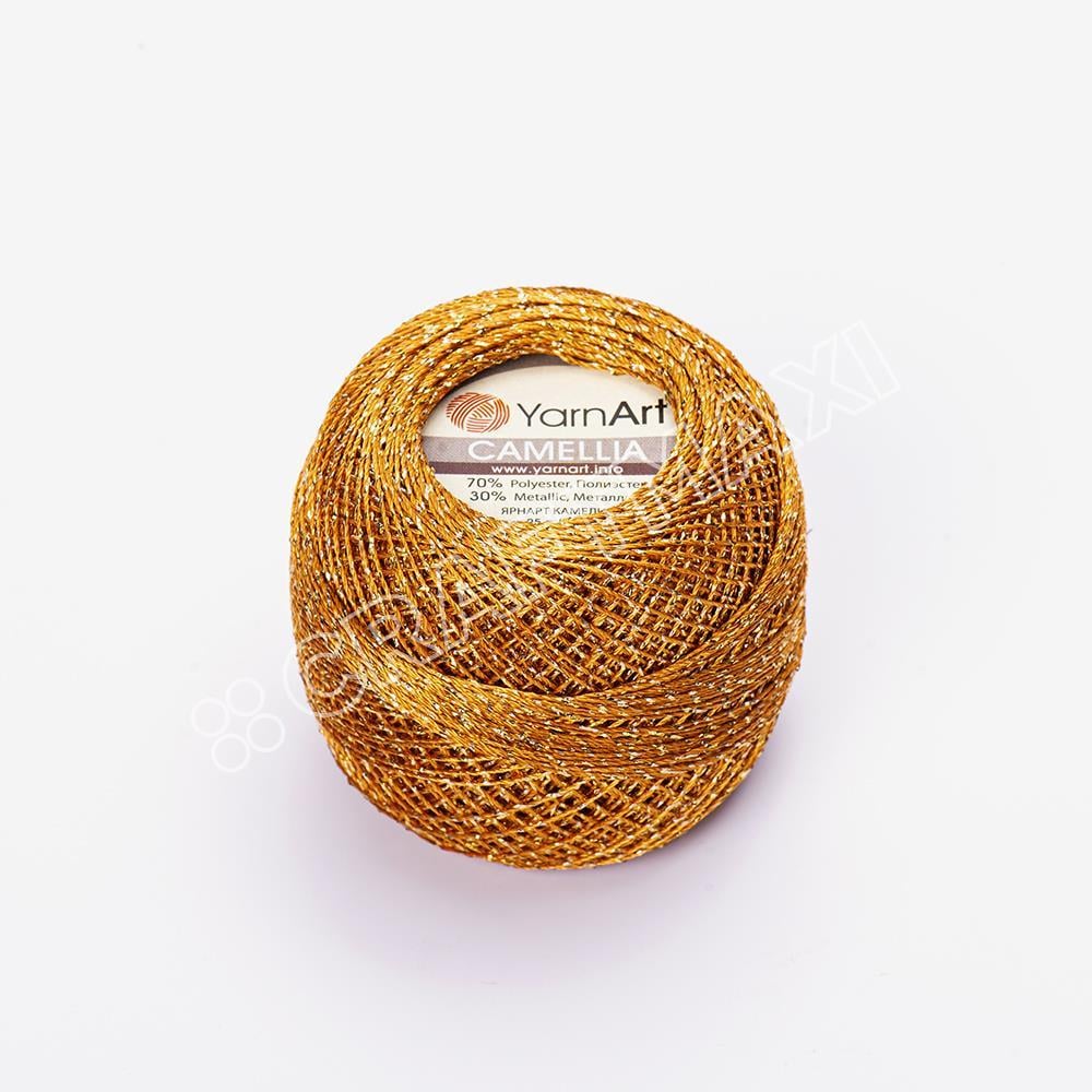 YARNART CAMELLIA - SİMLİ DANTEL İPİ TURUNCU - 421