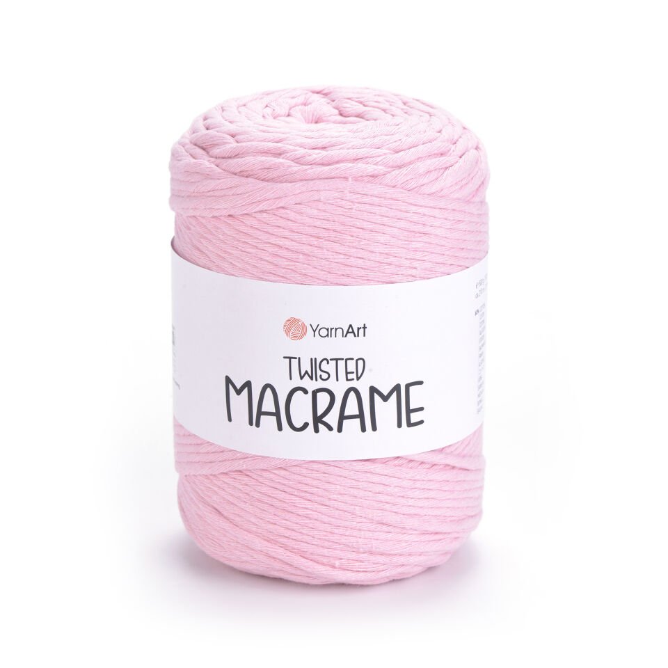 YARNART TWISTED MACRAME - MAKROME EL ÖRGÜ İPİ PEMBE - 762
