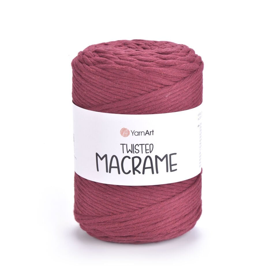 YARNART TWISTED MACRAME - MAKROME EL ÖRGÜ İPİ BORDO - 781