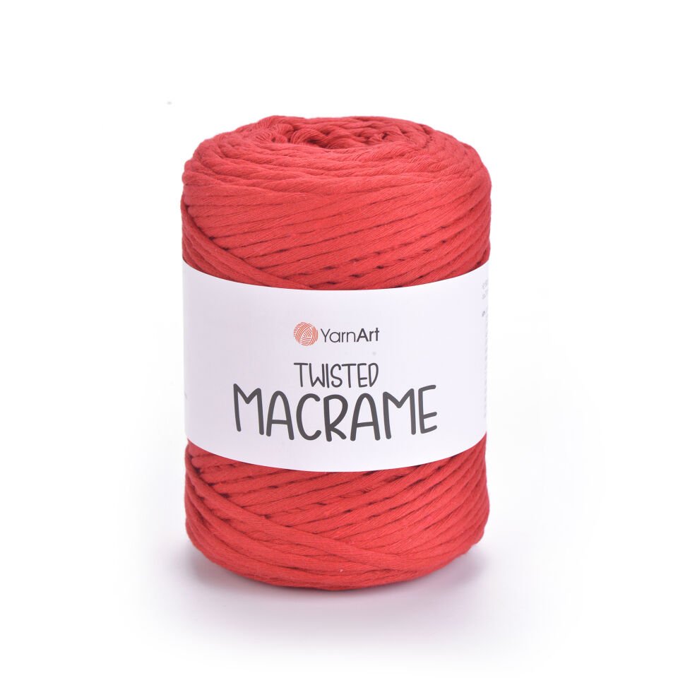 YARNART TWISTED MACRAME - MAKROME EL ÖRGÜ İPİ KIRMIZI - 773