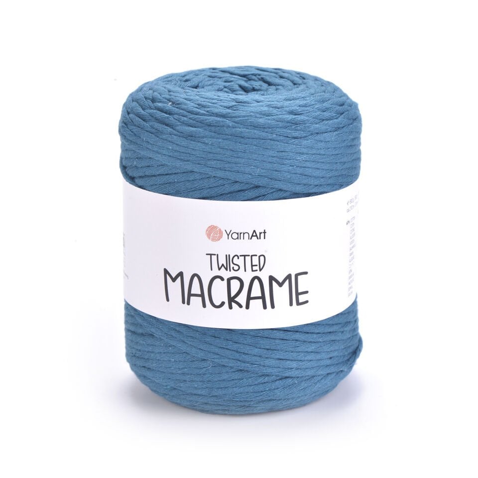 YARNART TWISTED MACRAME - MAKROME EL ÖRGÜ İPİ PETROL MAVİSİ - 789