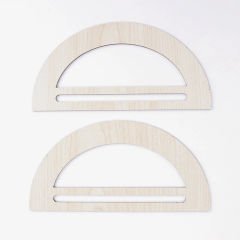 AHŞAP ÇANTA SAPI - DÜZ D MODEL - 2 ADET AKÇAAĞAÇ - 20X10 CM