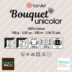 YARNART BOUQUET UNICOLOR - EL ÖRGÜ İPİ TOZ PEMBE - 3210