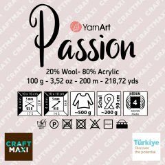 YARNART PASSION - EBRULİ EL ÖRGÜ İPİ EBRULİ - 1245