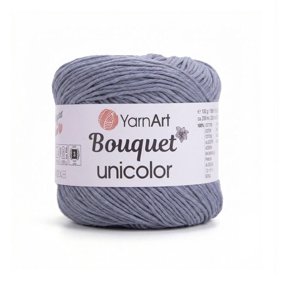 YARNART BOUQUET UNICOLOR - EL ÖRGÜ İPİ GRİ - 3203
