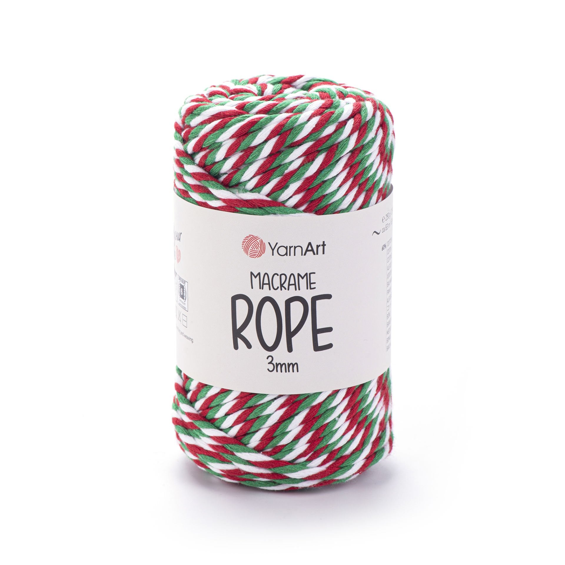 YARNART MACRAME ROPE 3 MM - MAKROME EL ÖRGÜ İPİ EBRULİ - 820