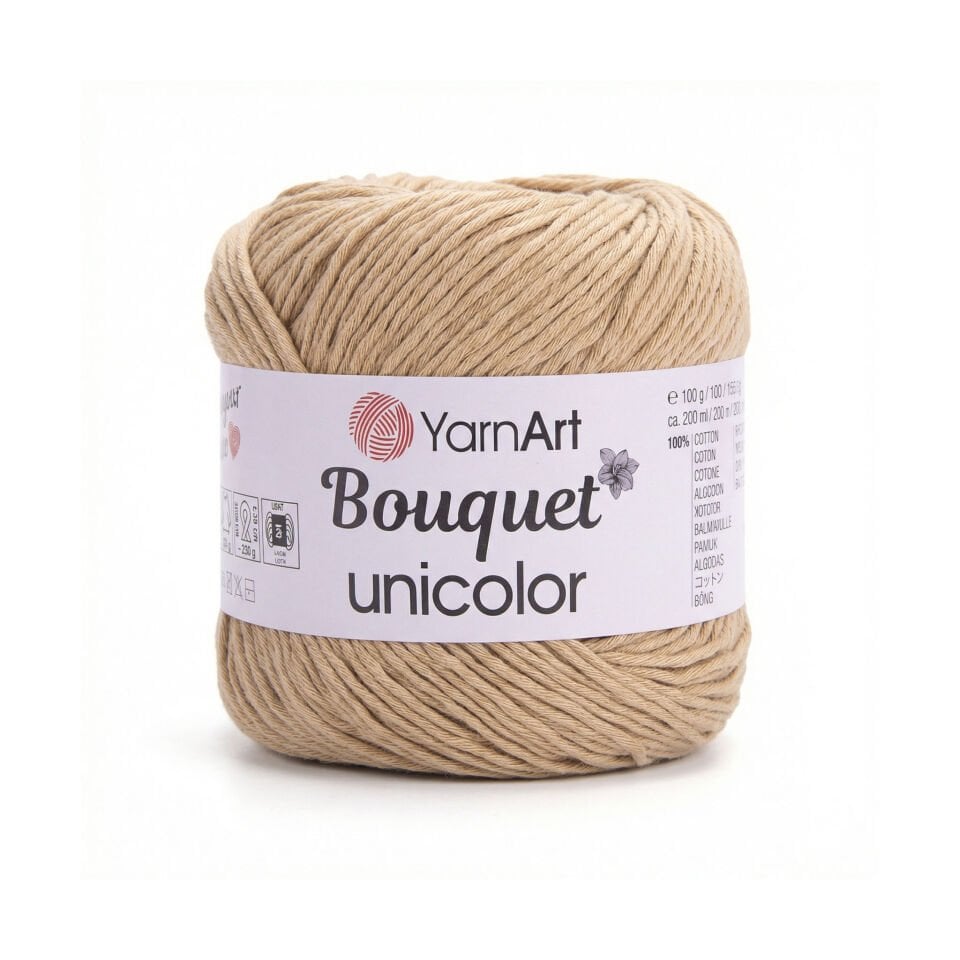 YARNART BOUQUET UNICOLOR - EL ÖRGÜ İPİ BEJ - 3206