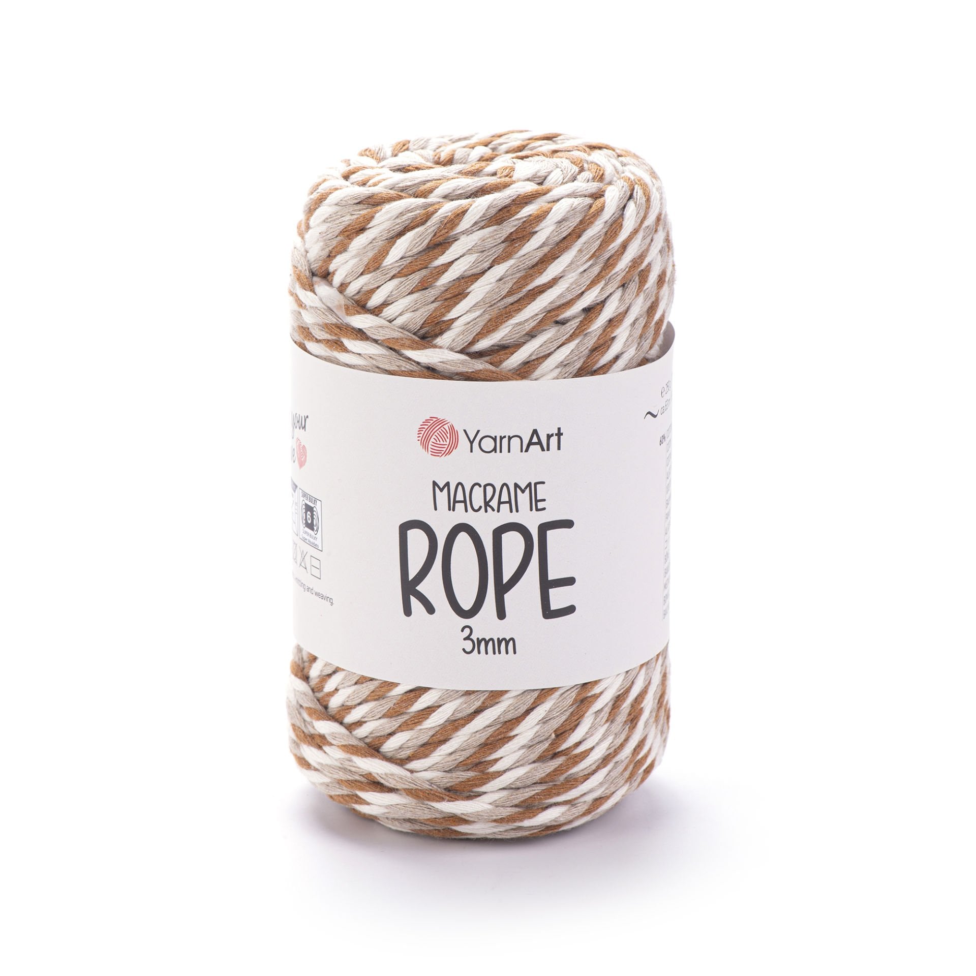 YARNART MACRAME ROPE 3 MM - MAKROME EL ÖRGÜ İPİ EBRULİ - 821