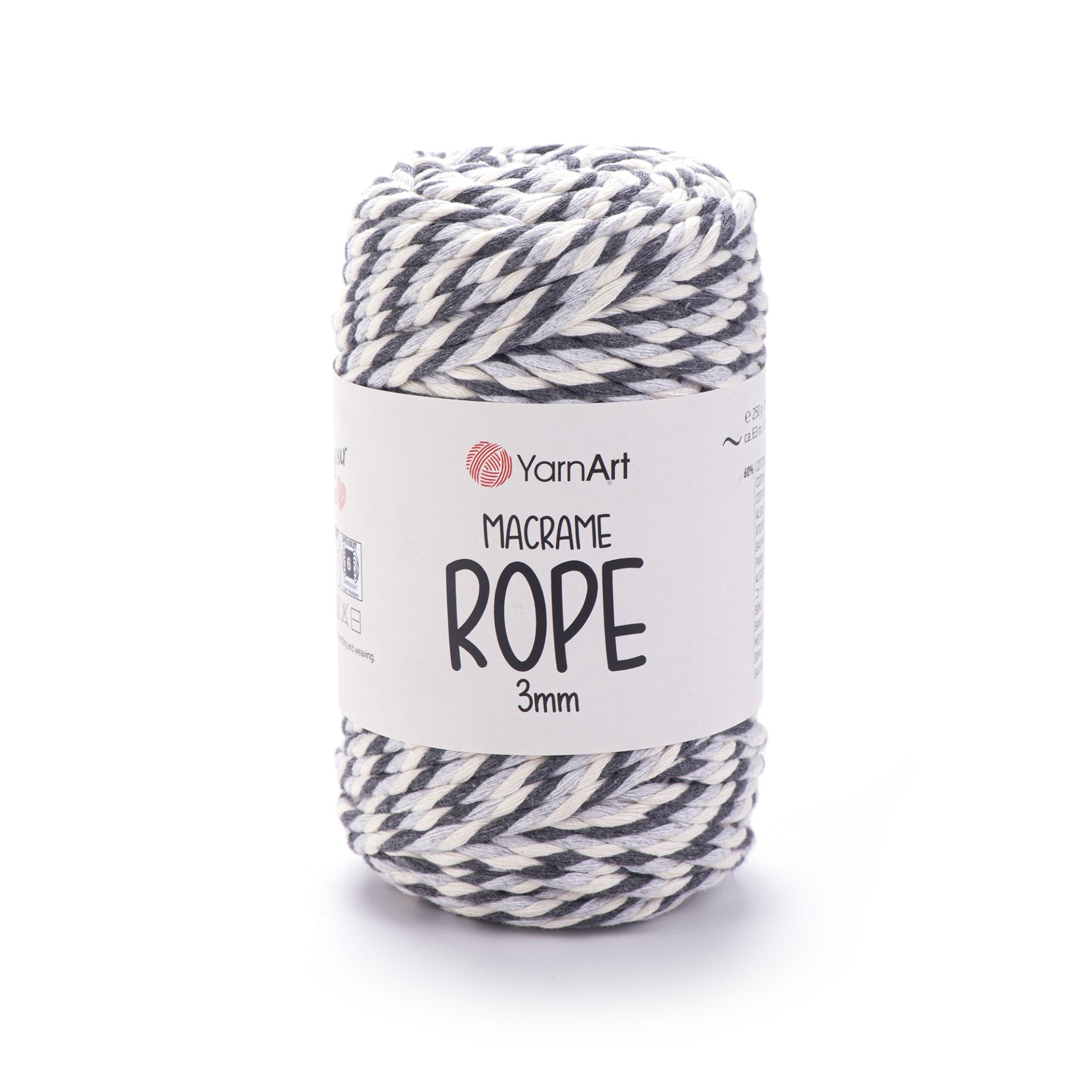 YARNART MACRAME ROPE 3 MM - MAKROME EL ÖRGÜ İPİ EBRULİ - 822