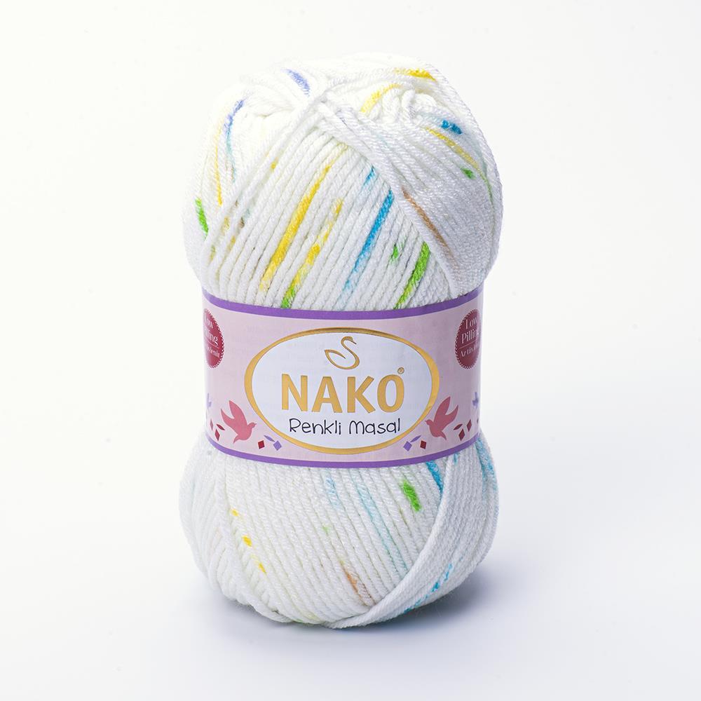 NAKO RENKLİ MASAL - BENEKLİ, BEBEK EL ÖRGÜ İPİ EBRULİ - 32094