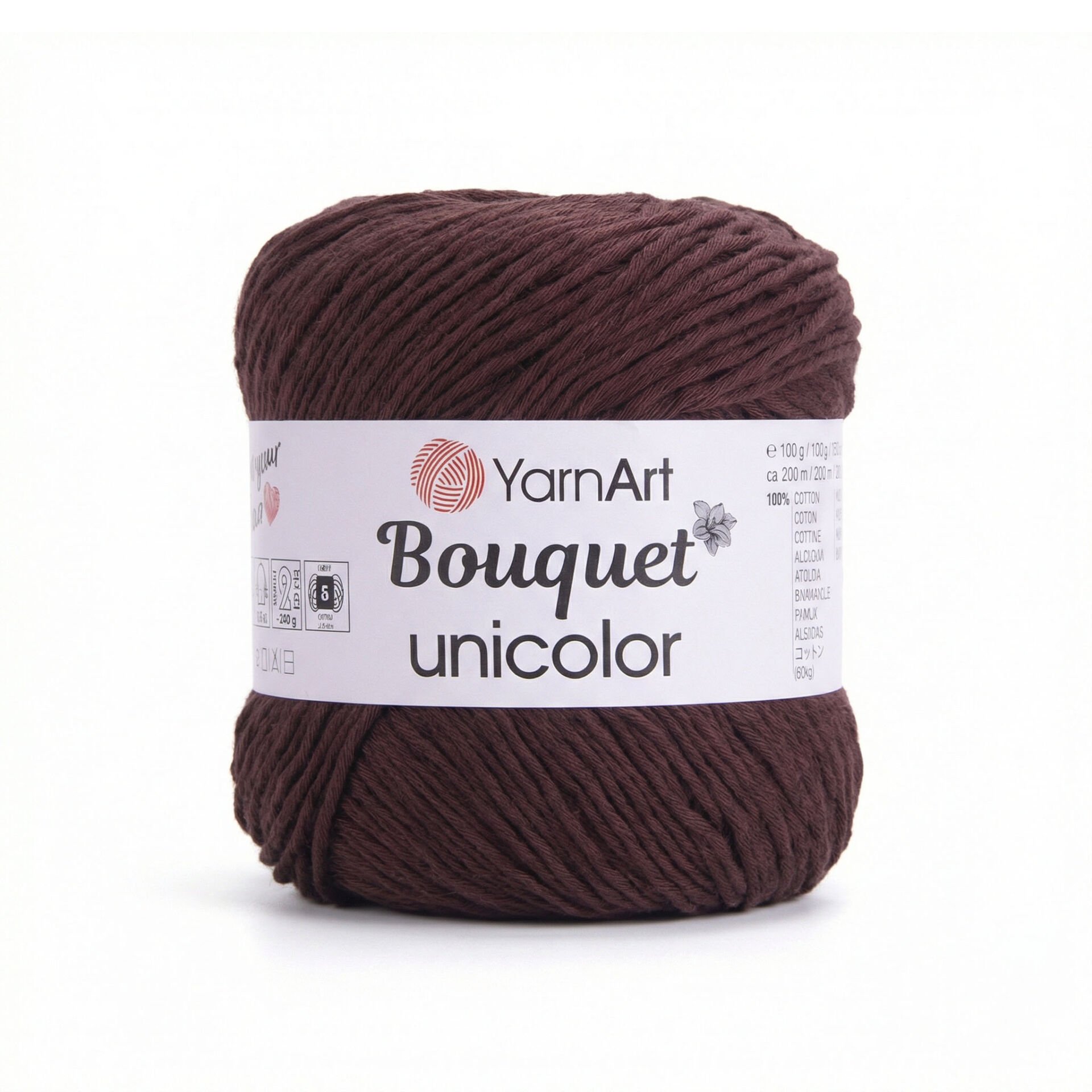 YARNART BOUQUET UNICOLOR - EL ÖRGÜ İPİ KAHVERENGİ - 3209