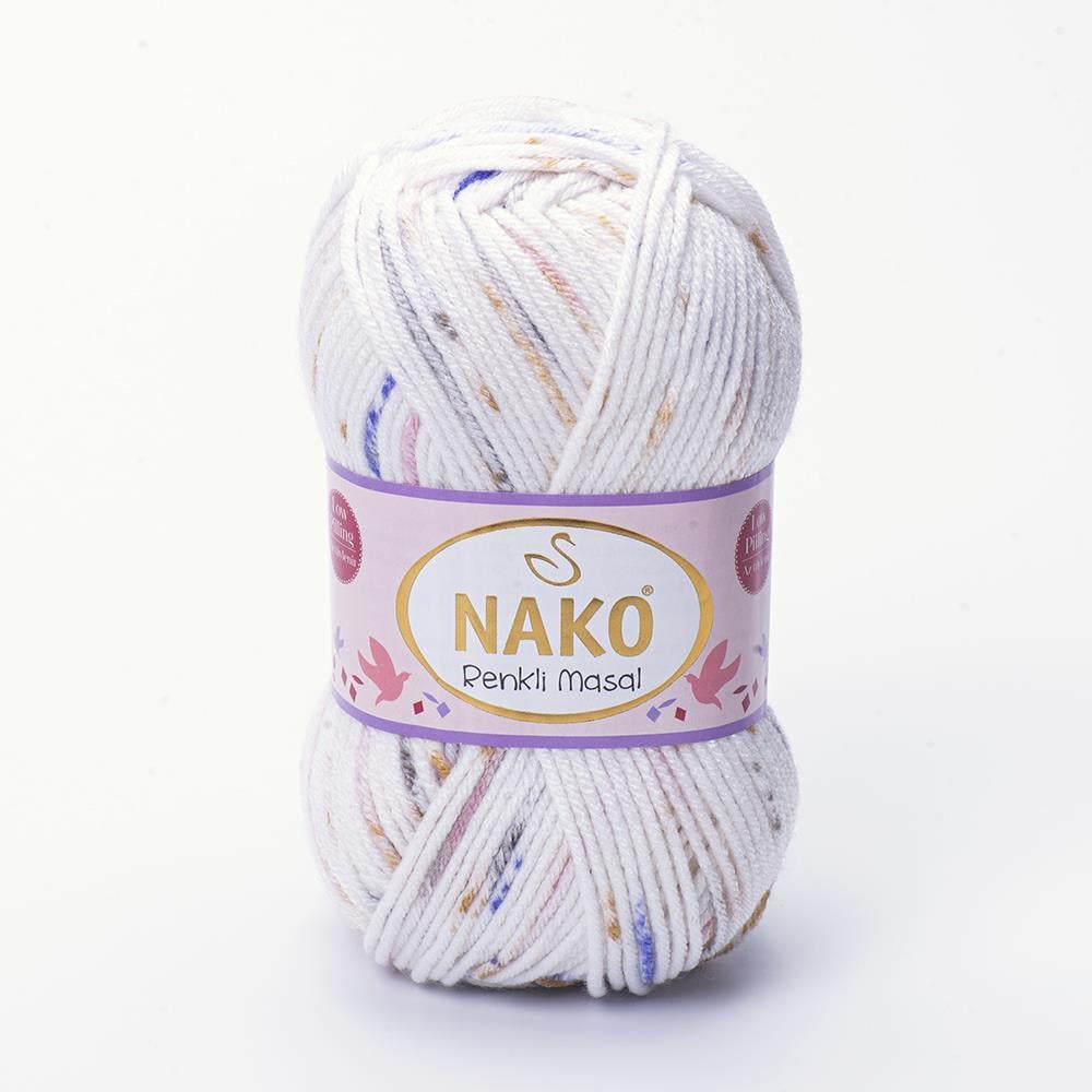 NAKO RENKLİ MASAL - BENEKLİ, BEBEK EL ÖRGÜ İPİ EBRULİ - 32095