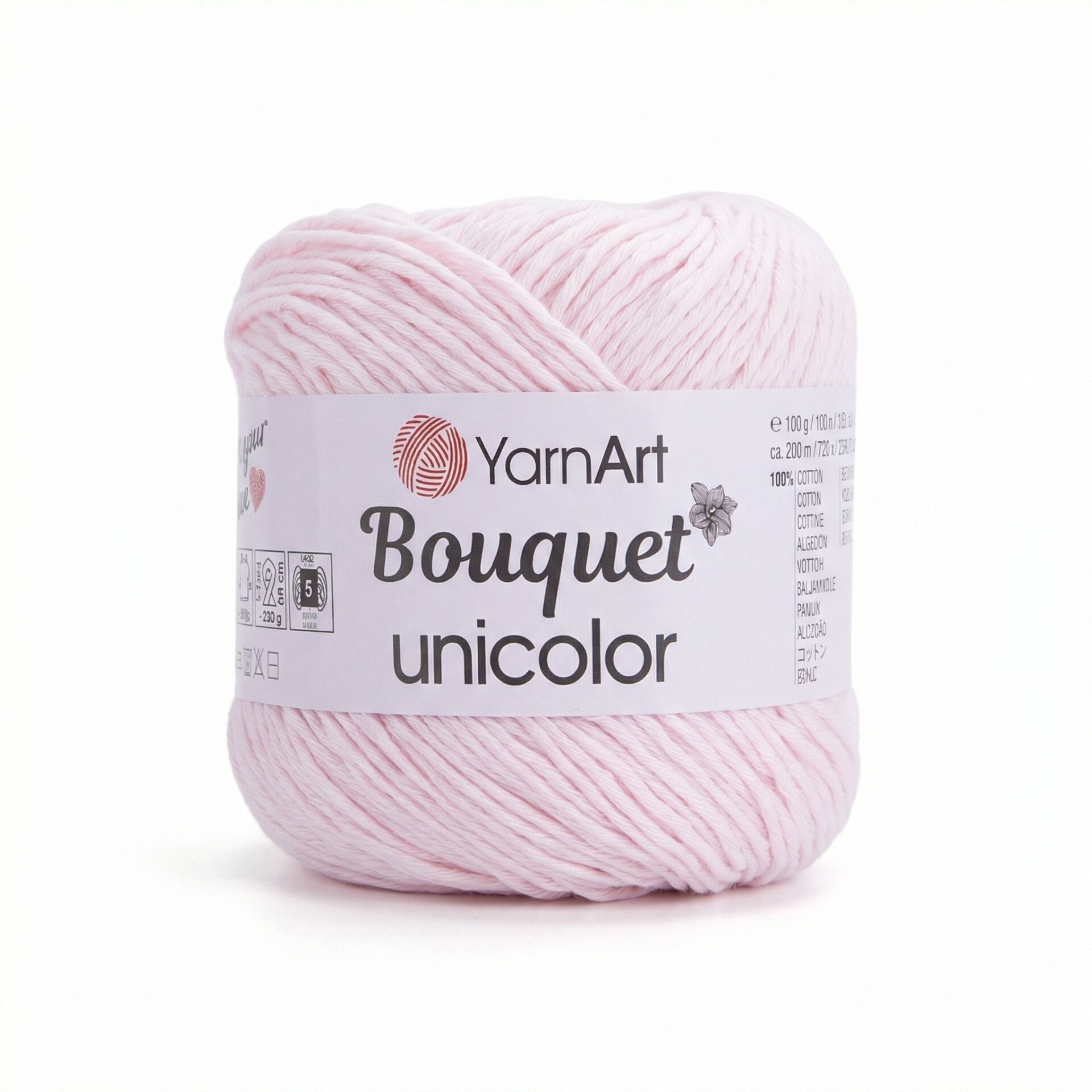 YARNART BOUQUET UNICOLOR - EL ÖRGÜ İPİ TOZ PEMBE - 3210