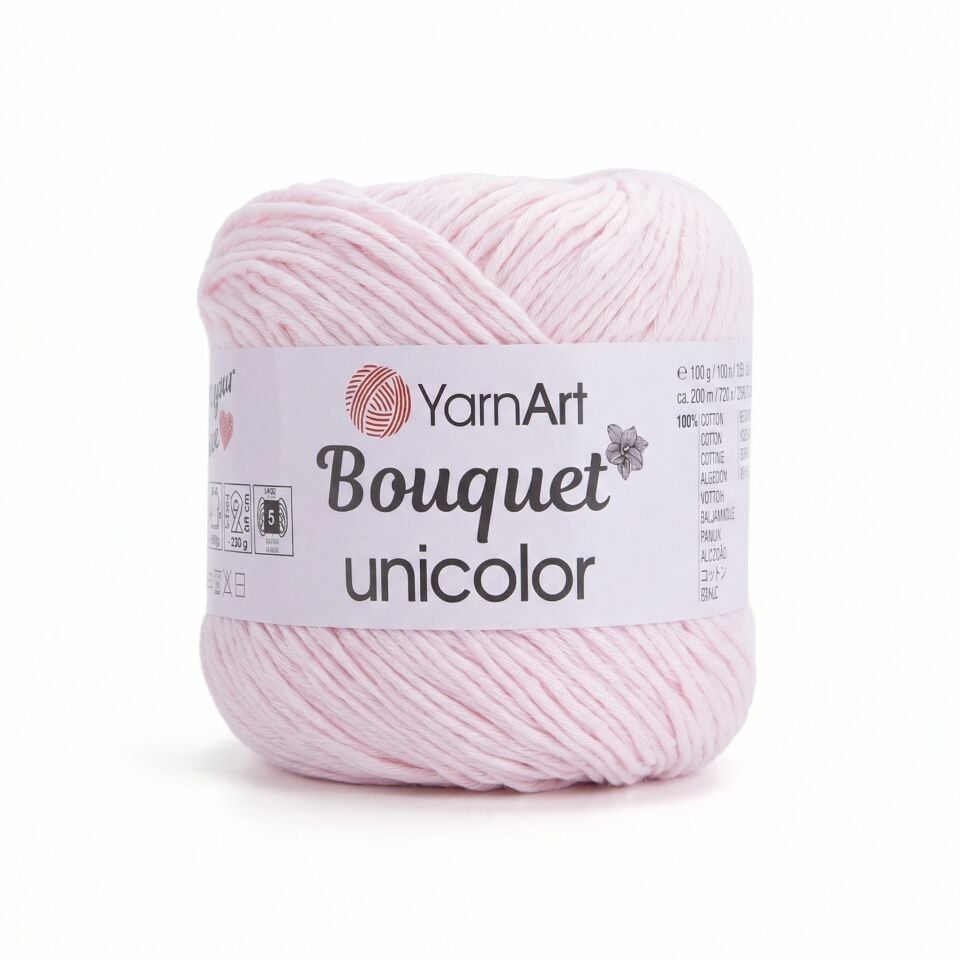 YARNART BOUQUET UNICOLOR - EL ÖRGÜ İPİ TOZ PEMBE - 3210