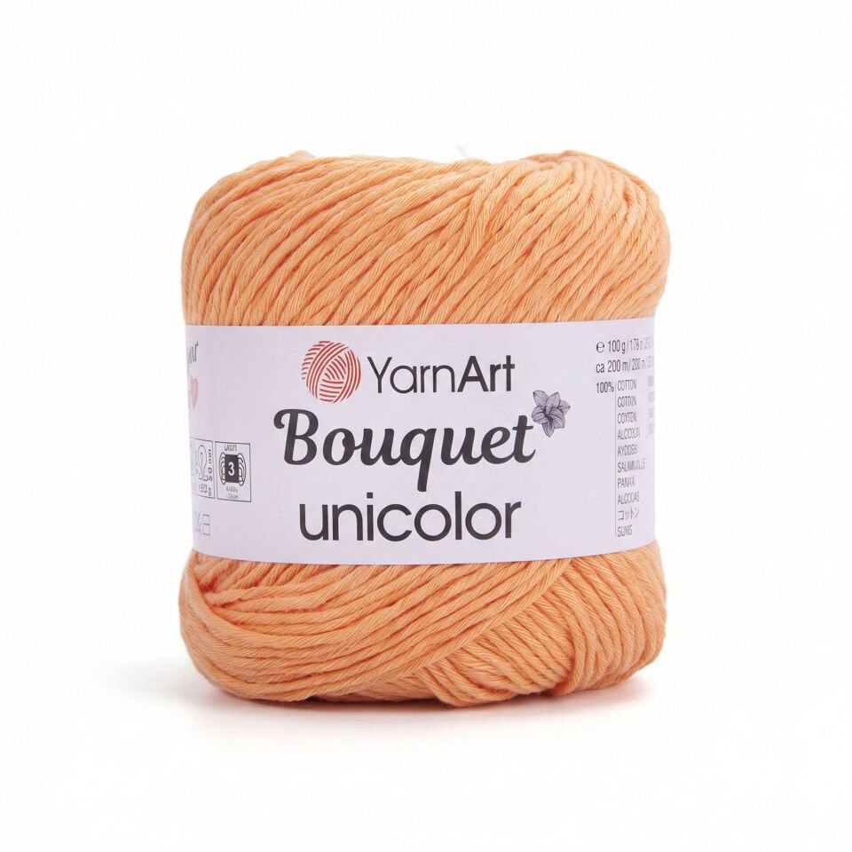 YARNART BOUQUET UNICOLOR - EL ÖRGÜ İPİ AÇIK TURUNCU - 3214