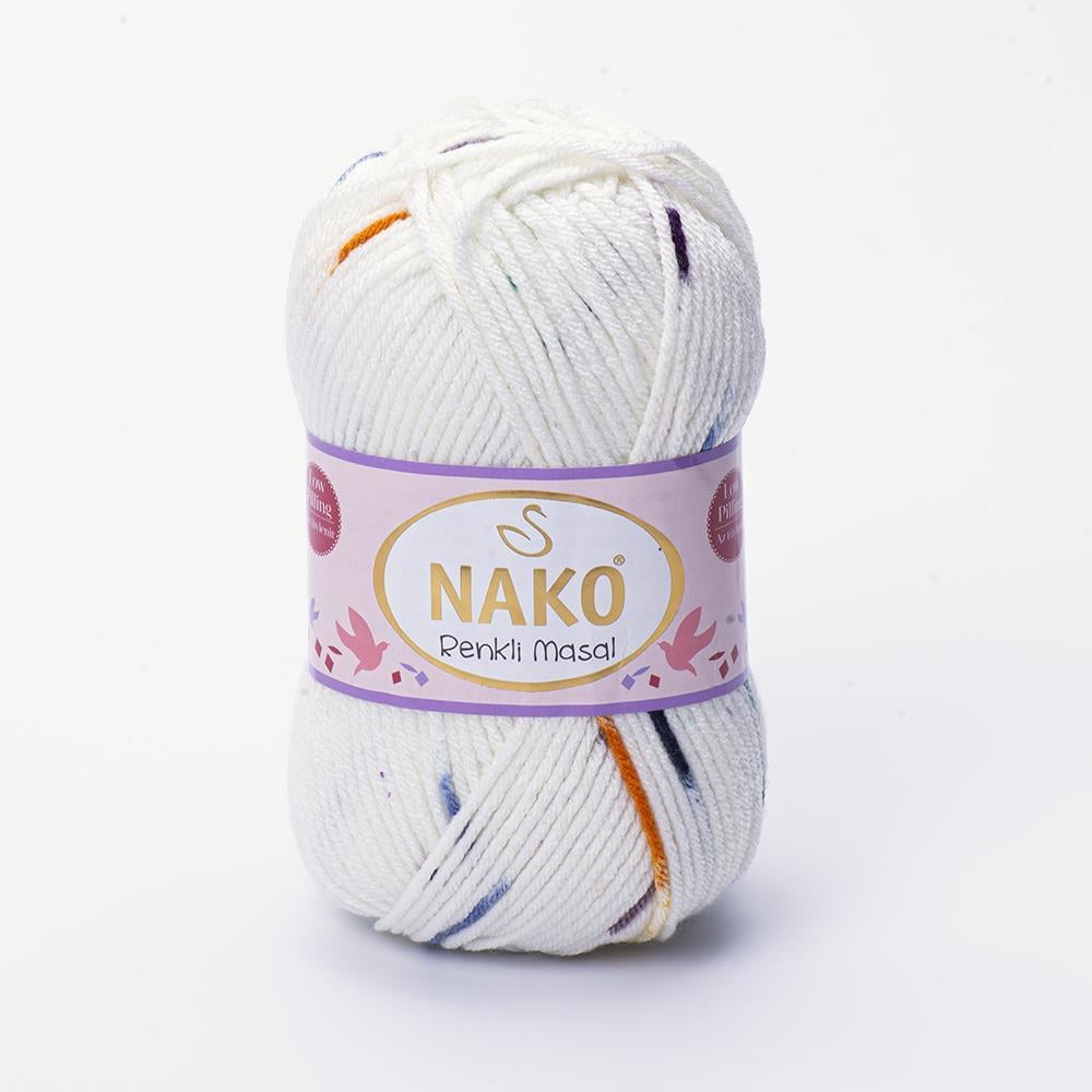 NAKO RENKLİ MASAL - BENEKLİ, BEBEK EL ÖRGÜ İPİ EBRULİ - 32105