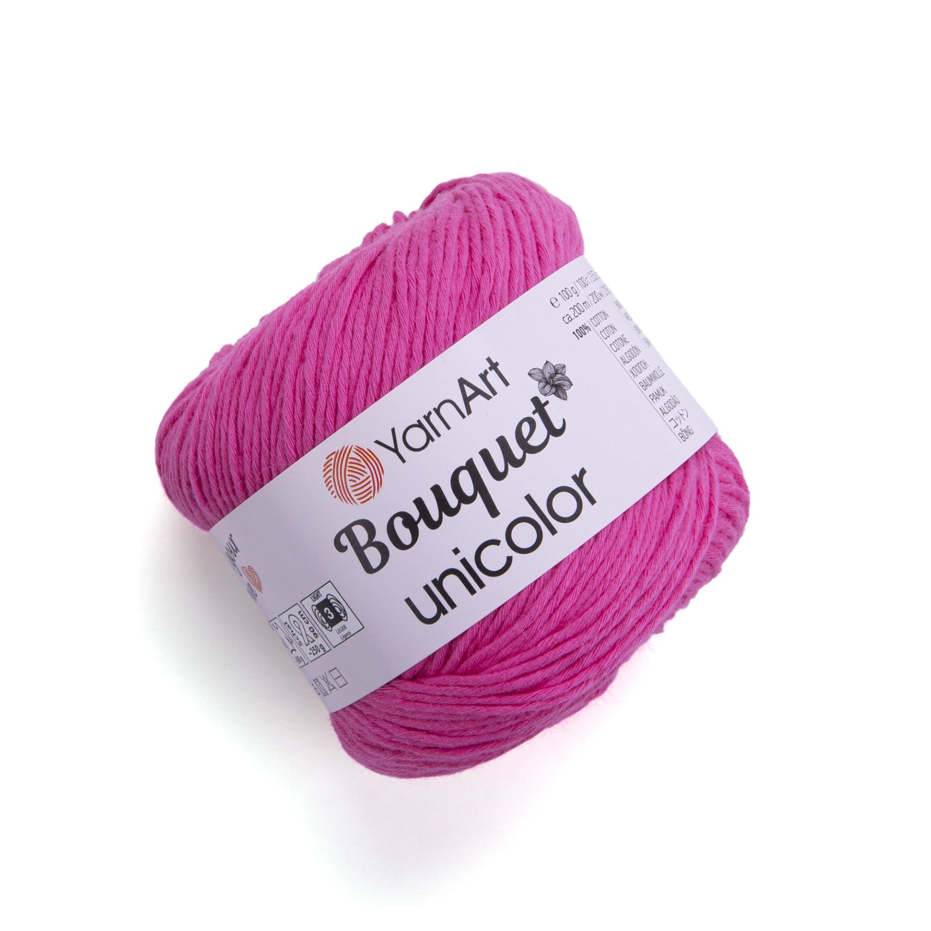 YARNART BOUQUET UNICOLOR - EL ÖRGÜ İPİ FUŞYA - 3216