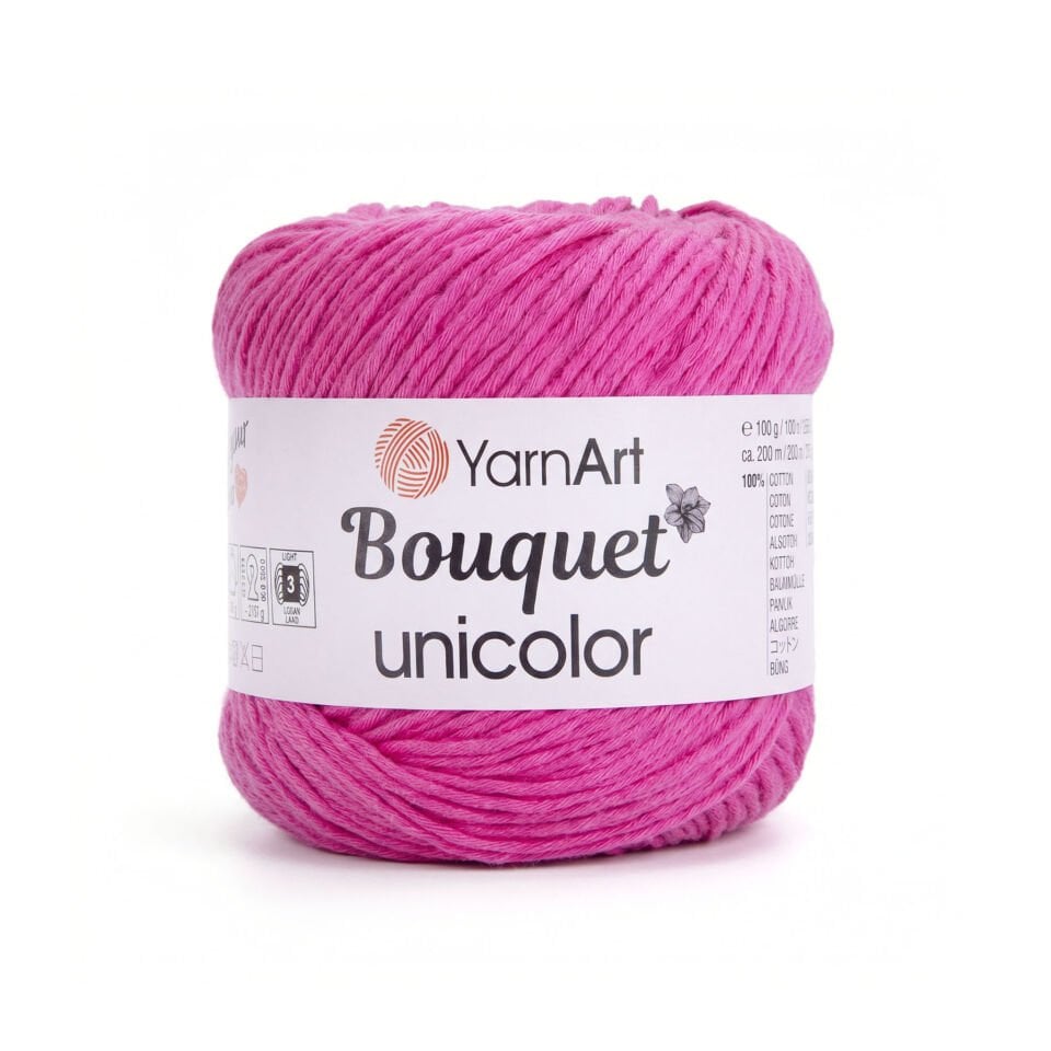 YARNART BOUQUET UNICOLOR - EL ÖRGÜ İPİ FUŞYA - 3216