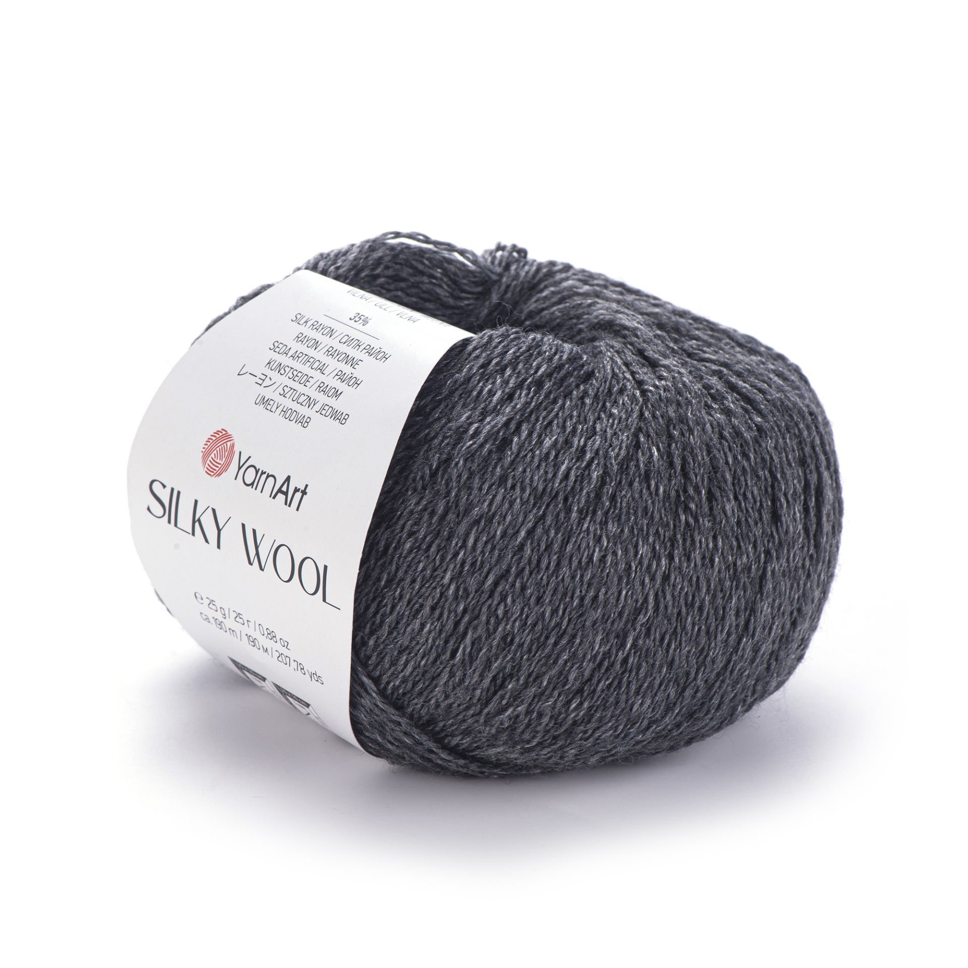 YARNART SILKY WOOL - EL ÖRGÜ İPİ SİYAH - 335